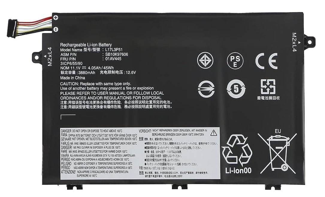 μπαταρία για 01AV445 L17L3P51 Lenovo ThinkPad E480 E490 E485 E495 E580 E585 E590 E595 E14 E15 συμβιβάσιμος