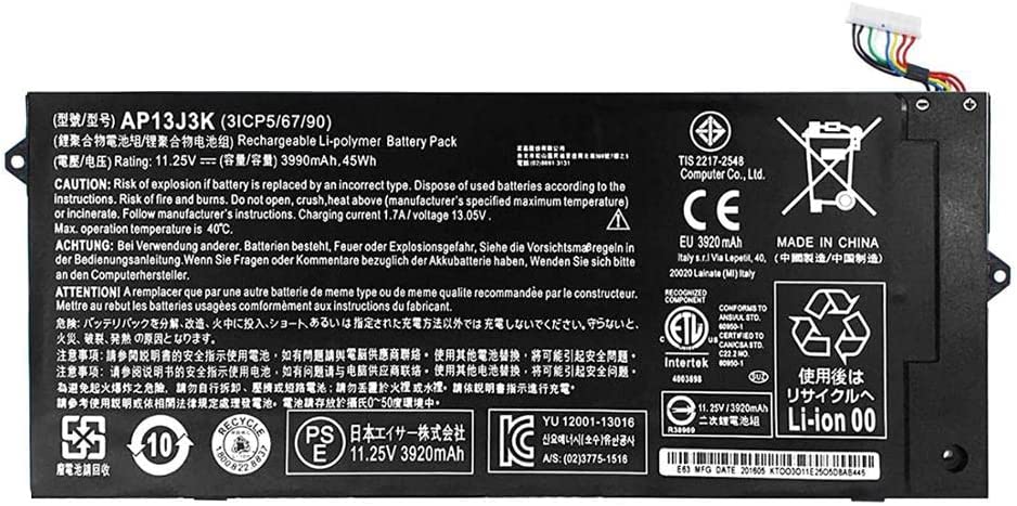 μπαταρία για AP13J3K AP13J4K ACER CHROMEBOOK C720,C720P,C740 3ICP5/65/88 συμβιβάσιμος