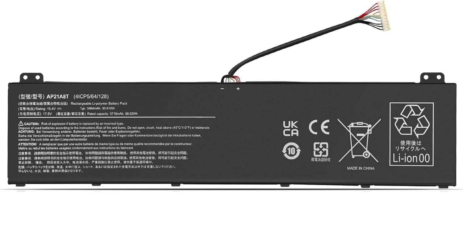 μπαταρία για AP21A8T AP21A7T AP21A5T Acer Nitro 5 AN517-55 Predator Helios 18 PH18-71 συμβιβάσιμος