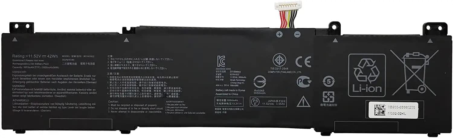 μπαταρία για B31N1822 B31Bi2H 0B200-03220000 ASUS UM462DA UX462DA UX462D συμβιβάσιμος