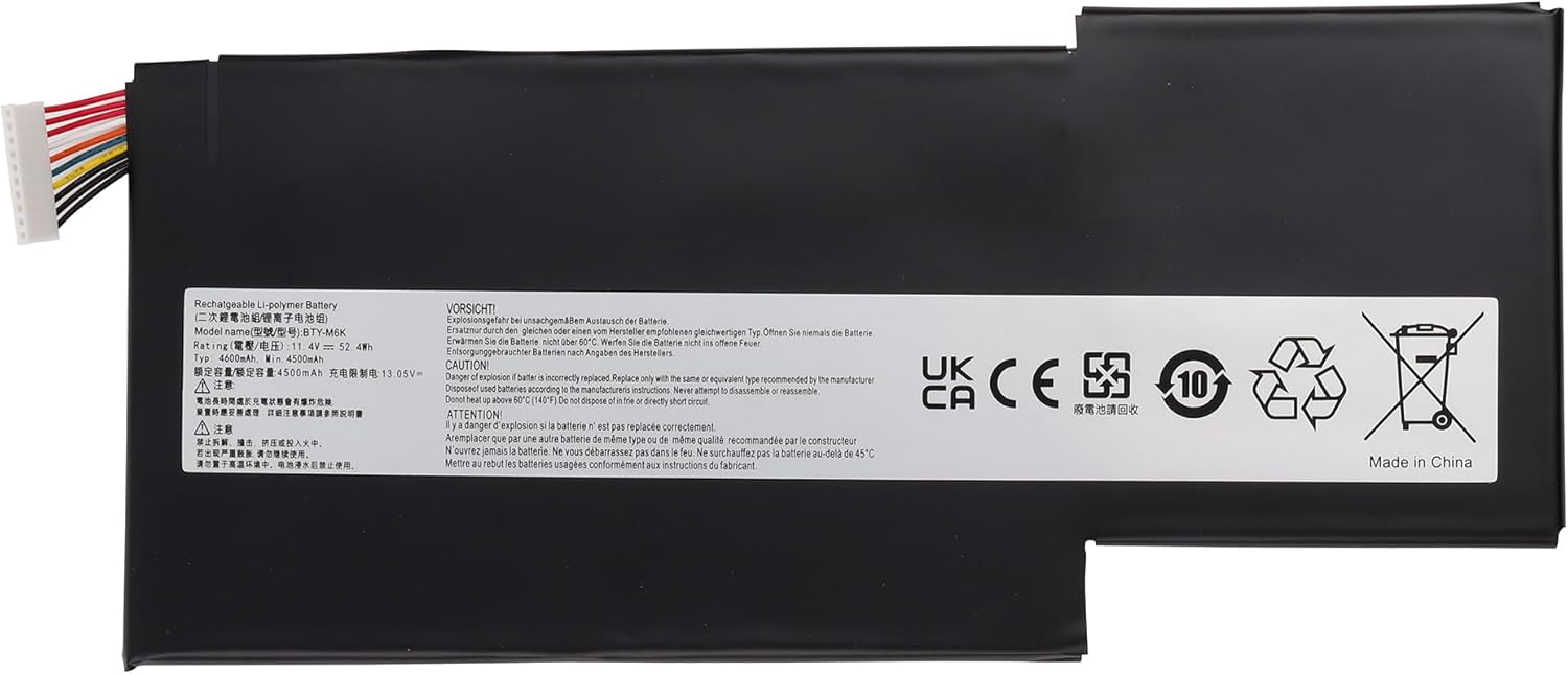 μπαταρία για BTY-M6K MSI GF63 8RC-075AU,8RD-001CN,8RD-006CN,8RD-050NL,8RD-095XPL GS63VR 7RG συμβιβάσιμος