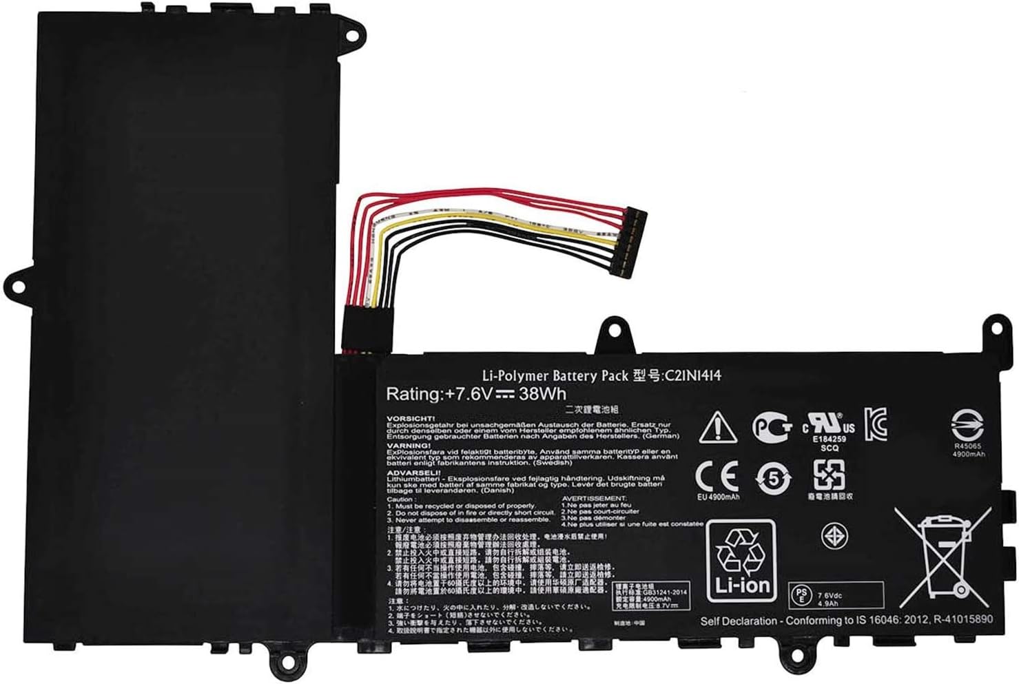 μπαταρία για C21N1414 Asus EeeBook X205T X205TA X205TA-BING-FD015B X205TA3735 F205TA F205TA-1A F205TA-1B C21PQ91 CKSE321D1 συμβιβάσιμος