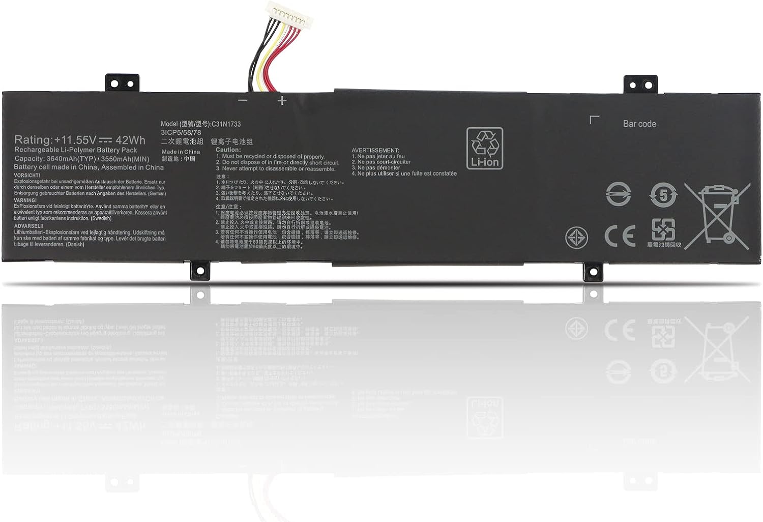 μπαταρία για Asus VivoBook Flip 14 tp412fa-ec752t tp412fa-ec272r C31PlJ1 0B200-02970100 συμβιβάσιμος