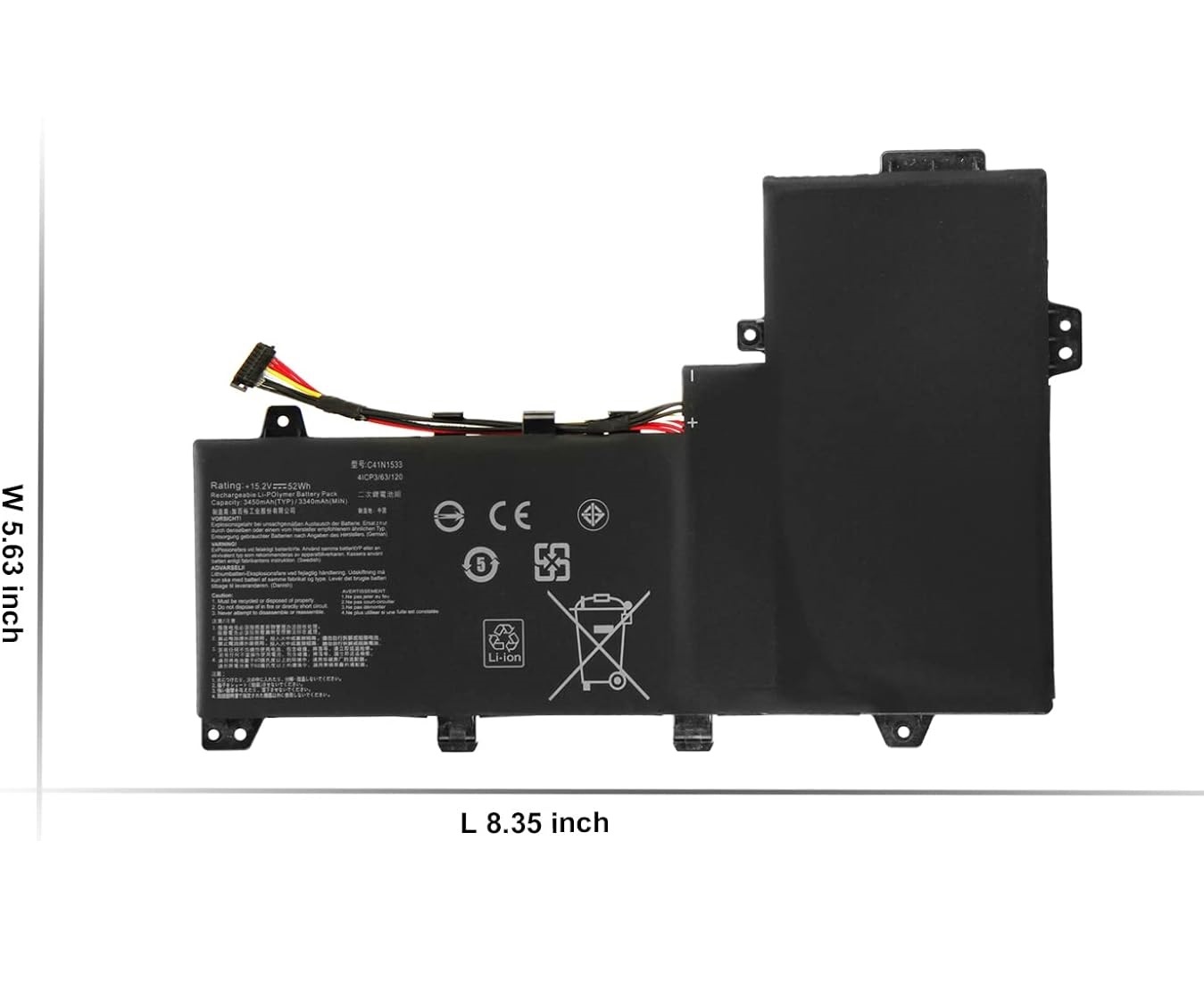 μπαταρία για C41N1533 Asus ZenBook Flip Q524UQ BBI7T14 UX560UQ UX560UX Zenfone Flip UX560UX FJ020R FZ017T 0B200-02010200 συμβιβάσιμος