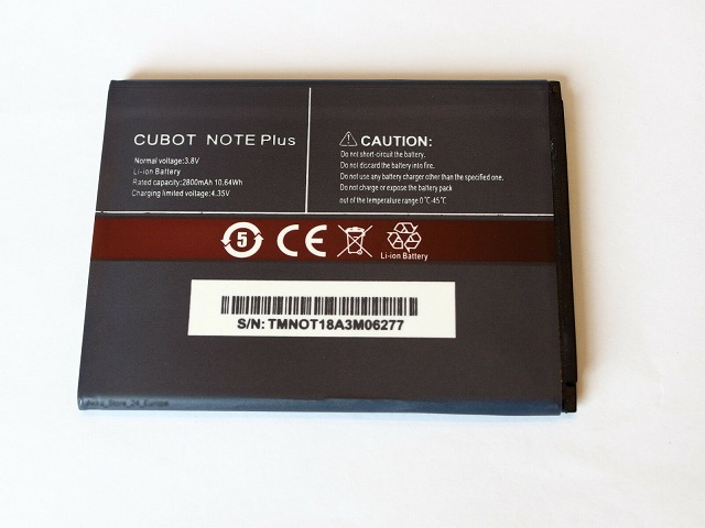 μπαταρία για 2800mAh Cubot note plus συμβιβάσιμος - Πατήστε στην εικόνα για να κλείσει