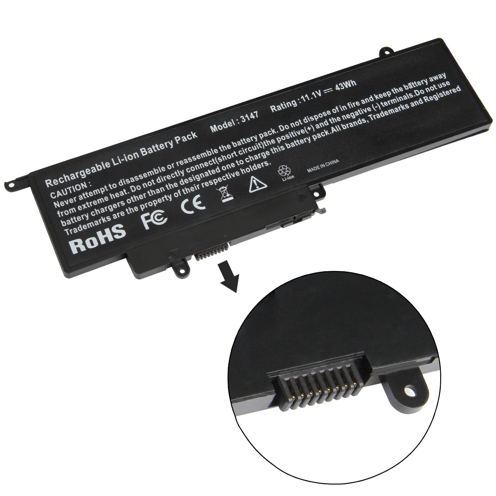 μπαταρία για GK5KY Dell Inspiron 11 3147 3000 3152 13 7347 7352 συμβιβάσιμος