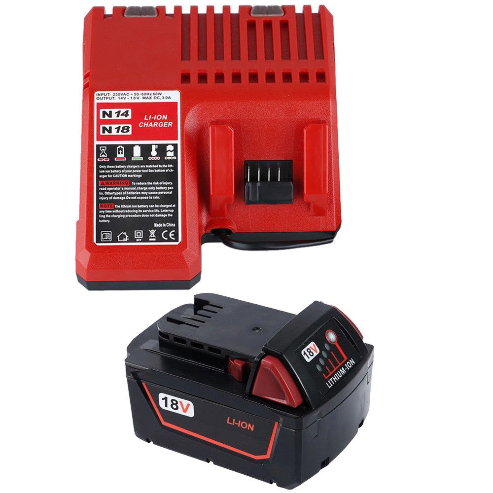 Φορτιστής +μπαταρία 48-59-1812 48-59-1806 48-59-1807 for Milwaukee M18 18V