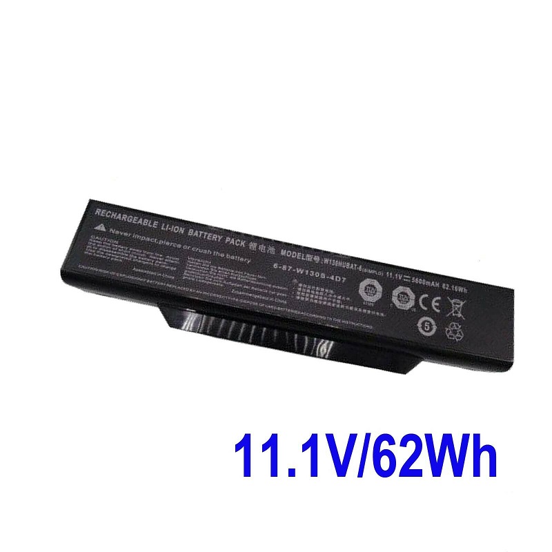 μπαταρία για W130HUBAT-6 6-87-W130S-4D7 Clevo W130EV W130EW W130EX W130HU W130HV συμβιβάσιμος